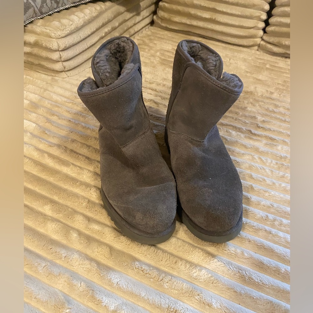 Ugg Gray Shearling Lined Boots - image 1